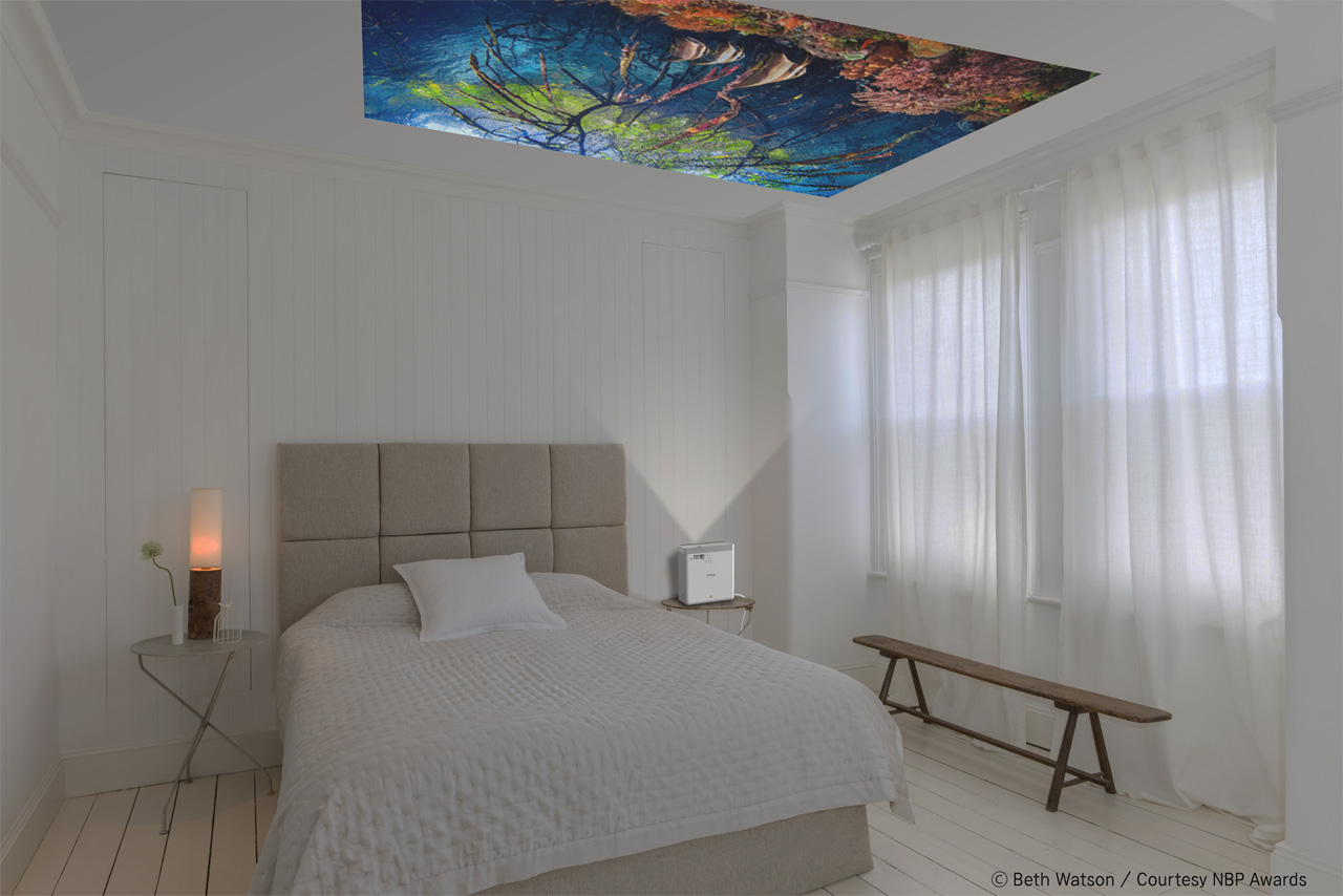 project on the ceiling
