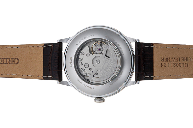 RA-AK0702Y | ORIENT: Mechanical Classic Watch, Leather Strap 