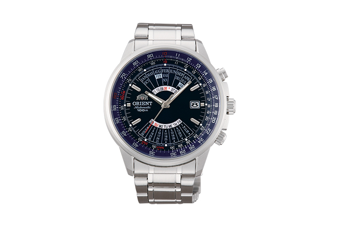 Orient: Mecánico Sports Reloj, Metal Correa - 44.0mm (EU07008D)
