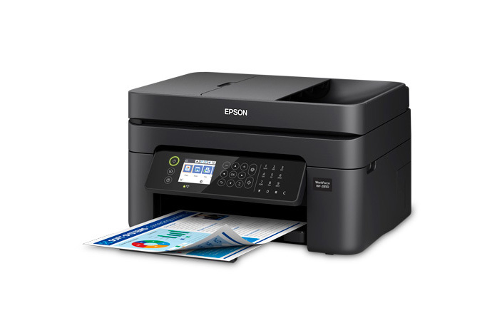 Comprar Impresora de inyección de tinta a color inalámbrica todo en uno  Epson Workforce WF-2850, negra, impresión, escaneo, copia, fax, 10 ppm,  5760 x 1440 ppp, impresión automática a doble cara, ADF