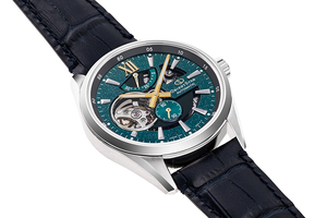 ORIENT STAR: Nowoczesny zegarek mechaniczny, skórzany pasek — 41,0 mm (RE-AV0118L) Limitowana edycja