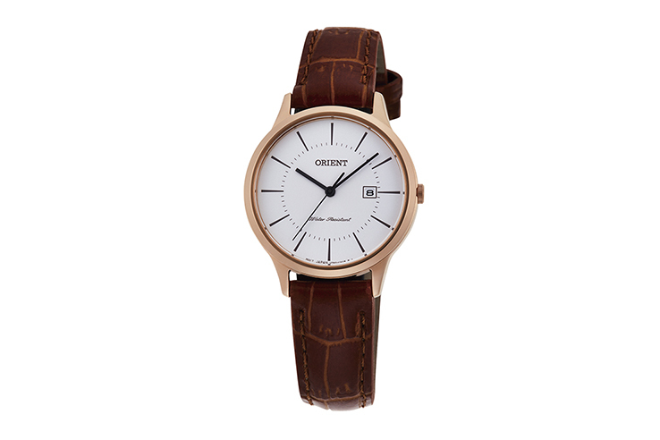 Orient: Cuarzo Contemporary Reloj, Cuero Correa - 40.0mm (GW05003W)