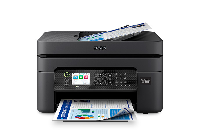 WorkForce WF-2950 Wireless All-in-One Colour Inkjet Printer with Built-in Scanner, Copier, Fax and Auto Document Feeder - Certified ReNew