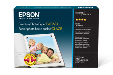 Premium Photo Paper Glossy, Borderless, 4" x 6", 100 sheets