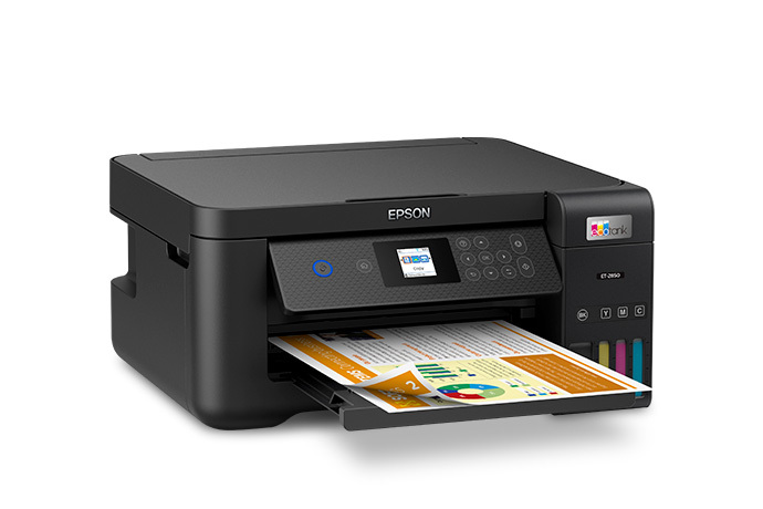 EcoTank ET-2850 Wireless Color All-in-One Cartridge-Free Supertank Printer with Scan, Copy and Auto 2-sided Printing