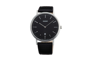 Orient: Cuarzo Contemporary Reloj, Cuero Correa - 40.0mm (GW05004B)