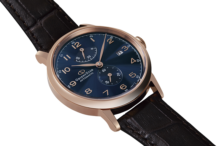 ORIENT STAR: Mechanical Classic Watch, Leather Strap - 38.7mm (RE-AW0005L)