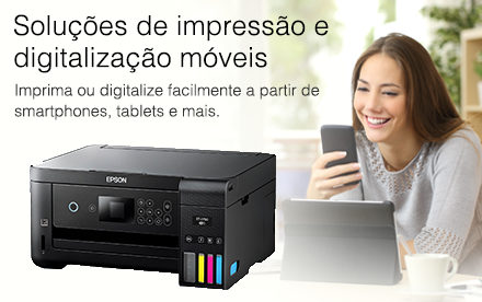 Soluções de impressão e digitalização móveis. Imprima ou digitalize facilmente a partir de smartphones, tablets e mais. 