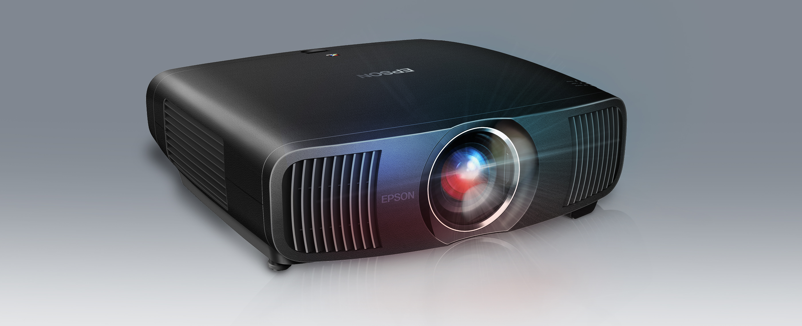 An angled shot of an Epson Pro Cinema Projector

