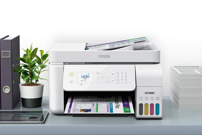 Epson EcoTank ET-4700 - Imprimante multifonctions - couleur - jet d'encre -  A4/Legal (support) - jusqu'à 10 ppm (impression) - 100 feuilles - 33.6  Kbits/s - USB, LAN, Wi-Fi - noir - Imprimante multifonction - Achat & prix