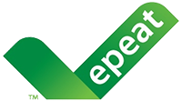 EPEAT environmental certification logo indicating eco-friendly product standards.