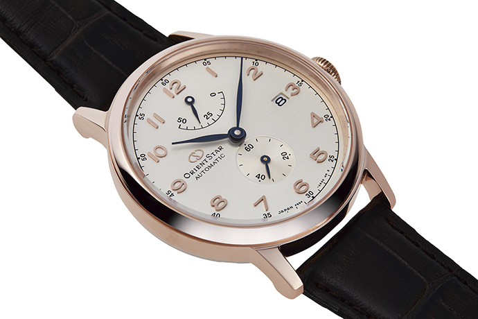 ORIENT STAR: Mechanical Classic Watch, Leather Strap - 38.7mm (RE-AW0003S)