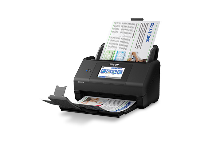 ES-580W scanner with paper tray