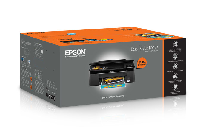 Epson Stylus NX-127 Impresora de inyección de tinta a color todo en uno -  Fotocopiadora - Escáner