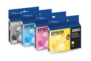 Epson 288XL, Black High Capacity and Color Standard Capacity Ink 