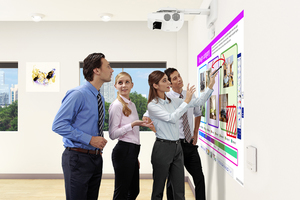 BrightLink Pro 1460Ui Full HD Interactive Display with All in One Whiteboard & Wall Mount