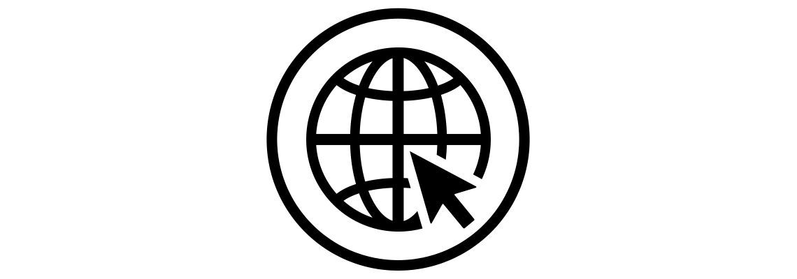 Software globe with computer cursor icon.