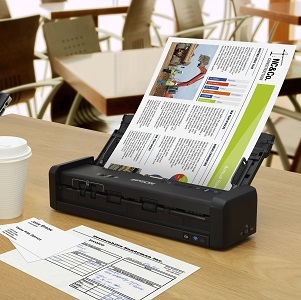 Epson WorkForce DS-360W WiFi Portable Document Scanner