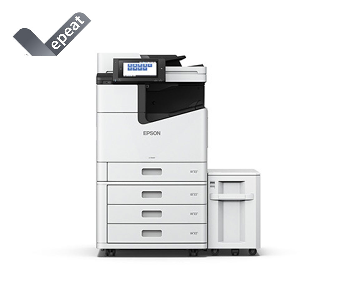 Epson WorkForce Pro printer with EPEAT green certification badge.