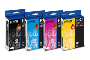 Epson T802XL-BCS DURABrite Ultra Black High Capacity and Color Combo Pack  Standard Capacity Cartridge Ink & Hammermill Paper, 8.5 x 11 Paper, 92