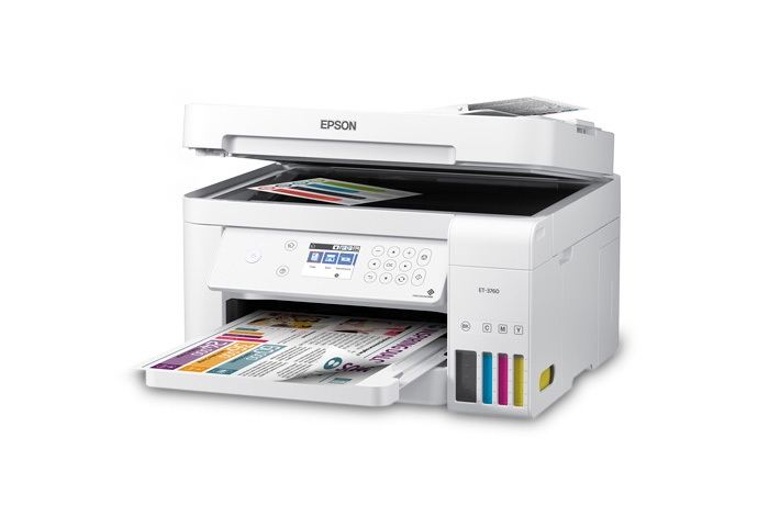 Epson - EcoTank ET-3760 Wireless All-In-One Inkjet Printer - White