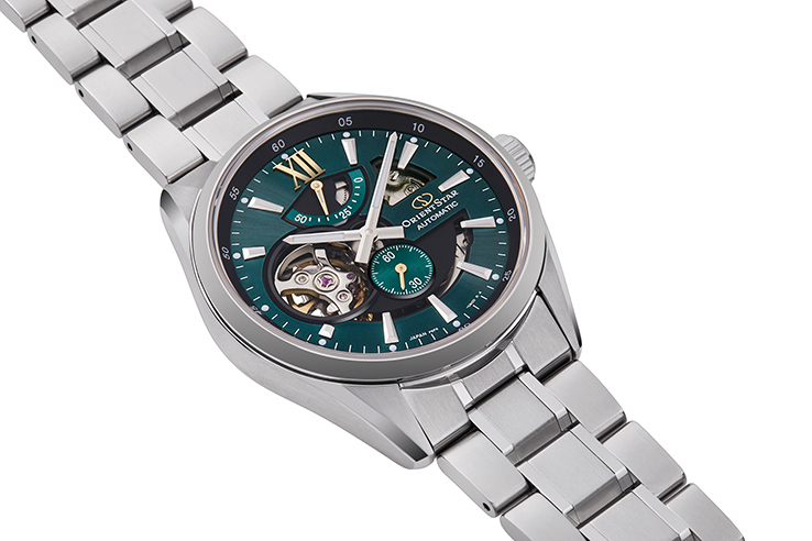 ORIENT STAR: Mecánico Contemporary Reloj, Metal Correa - 41.0mm (RE-AV0114E)