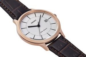 ORIENT: Quartz Contemporary Watch, Leather Strap - 39.0mm (RF-QD0001S)