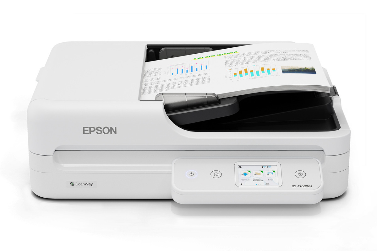 Epson DS-1760WN Network Flatbed Color Duplex Document Scanner with Wireless/Ethernet Connectivity and Auto Document Feeder