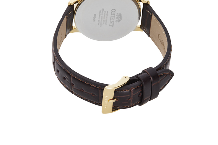ORIENT: Quartz Contemporary Watch, Leather Strap - 39.0mm (RF-QD0003G)