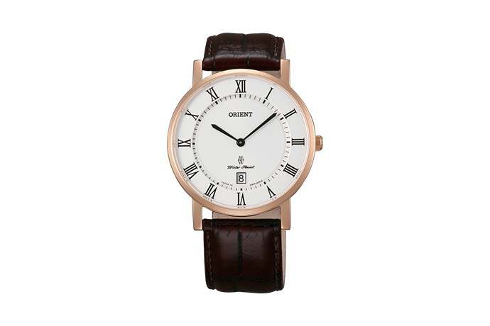 Orient: Cuarzo Clásico Reloj, Cuero Correa - 38.0mm (GW0100EW)