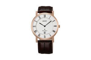 ORIENT: Quartz Classic Watch, Leather Strap - 38.0mm (GW0100EW)