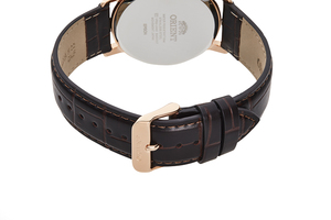ORIENT: Quartz Classic Watch, Leather Strap - 42.4mm (RA-KV0403S)