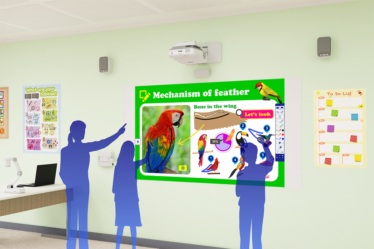 Epson 695Wi UltraShort Throw Interactive WXGA 3LCD Projector Short Throw/Ultrashort Throw