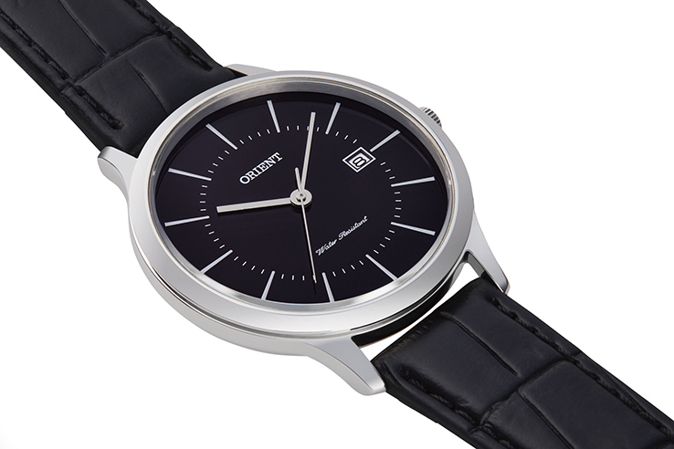 ORIENT: Quartz Contemporary Watch, Leather Strap - 39.0mm (RF-QD0004B)