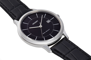 ORIENT: Quartz Contemporary Watch, Leather Strap - 39.0mm (RF-QD0004B)