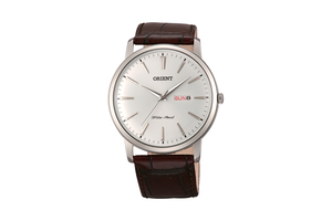 ORIENT: Quartz Classic Watch, Leather Strap - 40.5mm (UG1R003W)