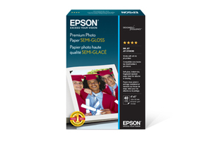 Premium Photo Paper Semi-gloss, 4" x 6", 40 folhas