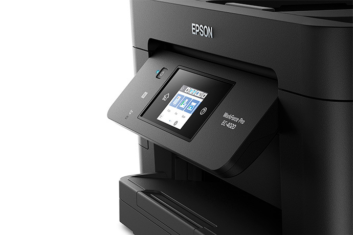 Impresora Epson WF Pro EC-4020: Multifuncion impresora-copiadora-escaner-Fax,  duplex en impresion, Wifi, USB, Ethernet, Impresion movil, Pantalla a color,  bandeja inferior 250 hojas, 34 pag/min Monocromo,30 pg/min Color, Chip  Virtual, Ecotank Dye, 1