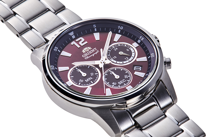 ORIENT: Kwarcowy Sportowy Zegarki, Metalowy Pasek - 42.0mm (RA-KV0004R)