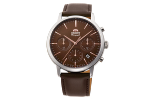 ORIENT: Quartz Contemporary Watch, Leather Strap - 40.4m (RA-KV0304Y)