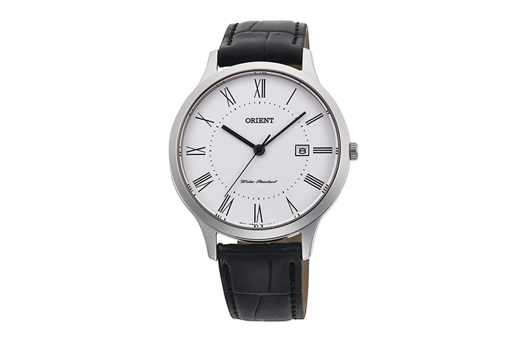 Orient: Cuarzo Contemporary Reloj, Cuero Correa - 40.0mm (GW05003W)