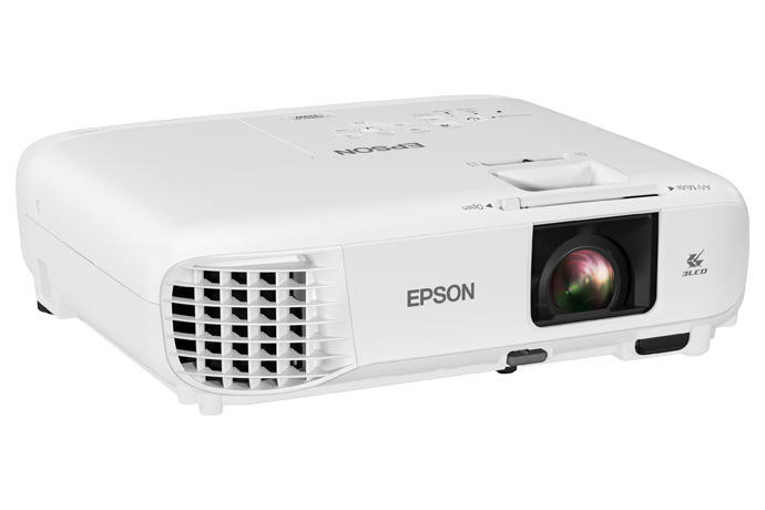 Proyector Epson PowerLite W8+, Resolución de 1280x800 y 2,500 lúmenes.