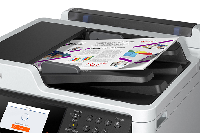 Impresora multifunción inalámbrica Epson Workforce Pro WF-4830 con  impresión automática a doble cara, copia, escaneo y fax, ADF de 50 páginas,  capacidad de papel para 500 hojas y pantalla táctil a color