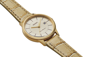 Orient: Cuarzo Contemporary Reloj, Cuero Correa - 40.0mm (GW05003W)