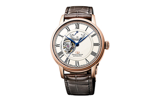 ORIENT STAR: Mechanical Classic Watch, CrocodileLeather Strap - 40mm (RE-HH0003S)