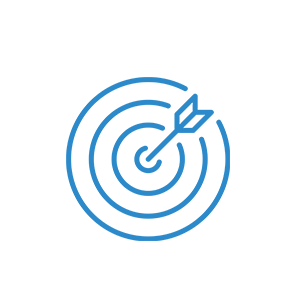 icon of a target with arrow in the center