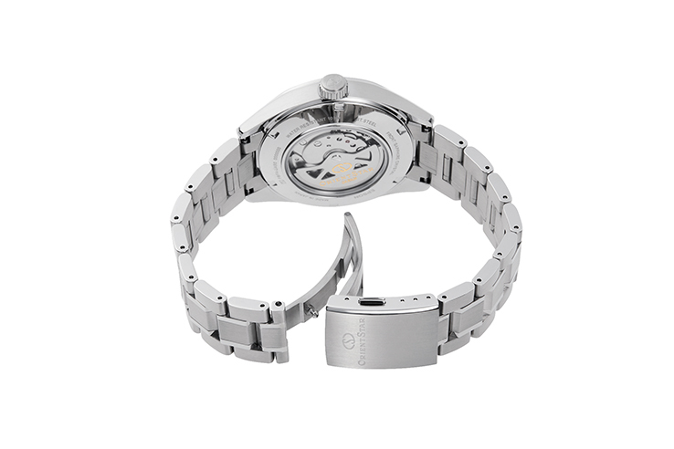 ORIENT STAR: Mechaniczny Nowoczesny Zegarki, Metalowy Pasek - 41.0mm (RE-AV0113S)