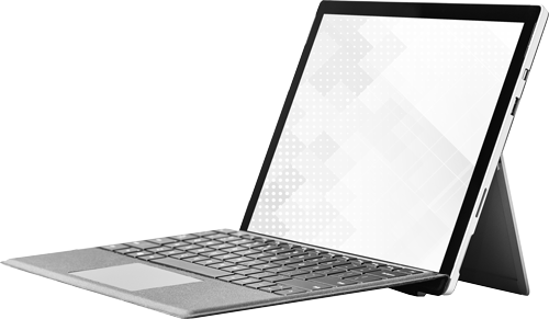 A gray Microsoft Surface tablet computer