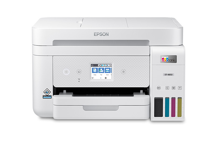 Epson EcoTank ET-4850 Wireless All-in-One Cartridge-Free Supertank Printer  with Scanner, Copier, Fax, ADF and Ethernet – The Perfect Printer Office 