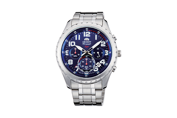 ORIENT: Quartz Sports Watch, Metal Strap - 44.0mm (KV01002D)